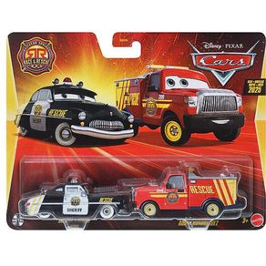 Carros-Disney-Pack-2-Sheriff-Adam-e-Roadriguez-1-55-Mattel-DXV99