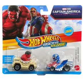Hot-Wheels-Racer-Verse-Red-Hulk---Captain--America-Mattel-HRT55