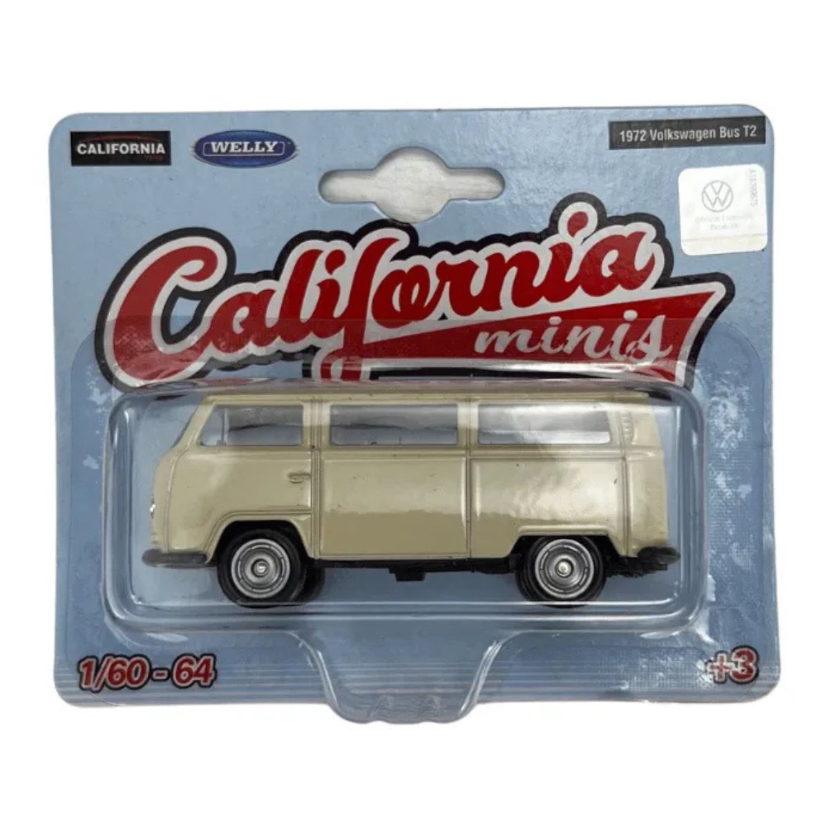 Volkswagen Kombi T2 Bus 72 Bege Minis 1/64 Welly 52020B - limahobbies