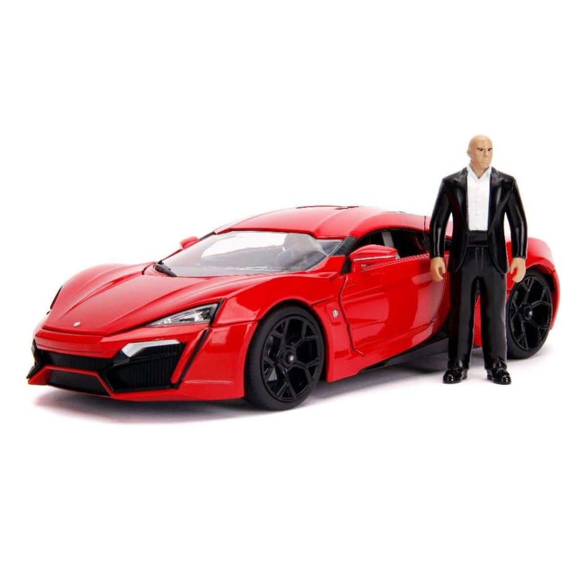 Miniatura Lykan Hypersport C/ Boneco Dom Fast Furios 1/18 Jada