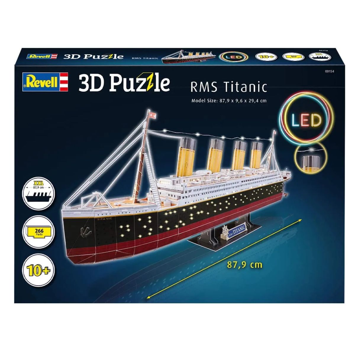Quebra Cabeça 3D Rms Titanic Com Led 879Mm Revell 154 - limahobbies