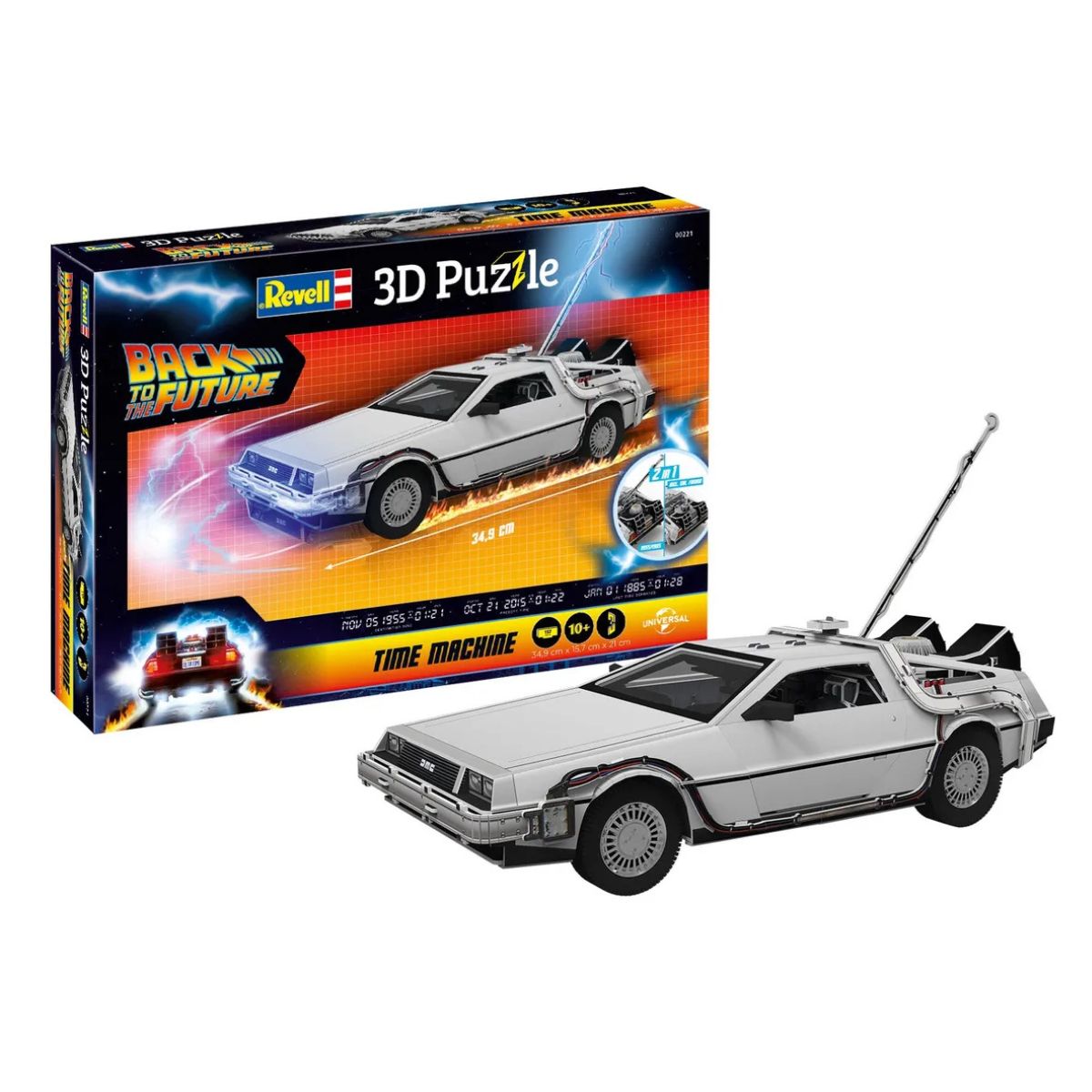 Quebra Cabeça 3D DeLorean 35 cm Revell 00221
