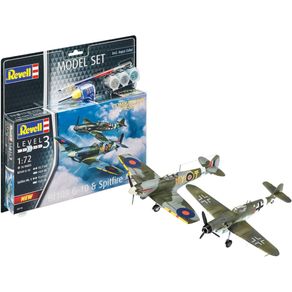 Kit-Plastico-Messerschmitt-Bf109G10-e-Spitfire-Mk-V-1-72-Revell-63710