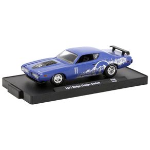 Dodge-Charger-Custom-1971-1-64-Azul-M2M-11228100B