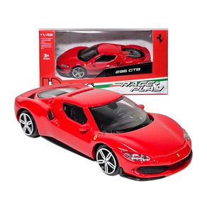 Ferrari-296-GTB-Vermelha-Race-Play-1-43-Burago-36001