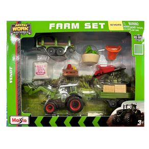 Playset-Mini-Farm-Trator-Fendt-Maisto-12564