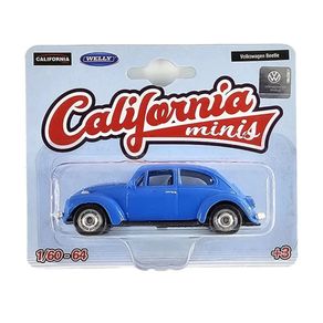Volkswagen-Beetle-Azul-Minis-California-1-64-Welly-52020B
