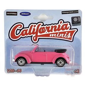 Volkswagen-Beetle-Conversivel-Rosa-1-64-Minis-California-Welly-52020